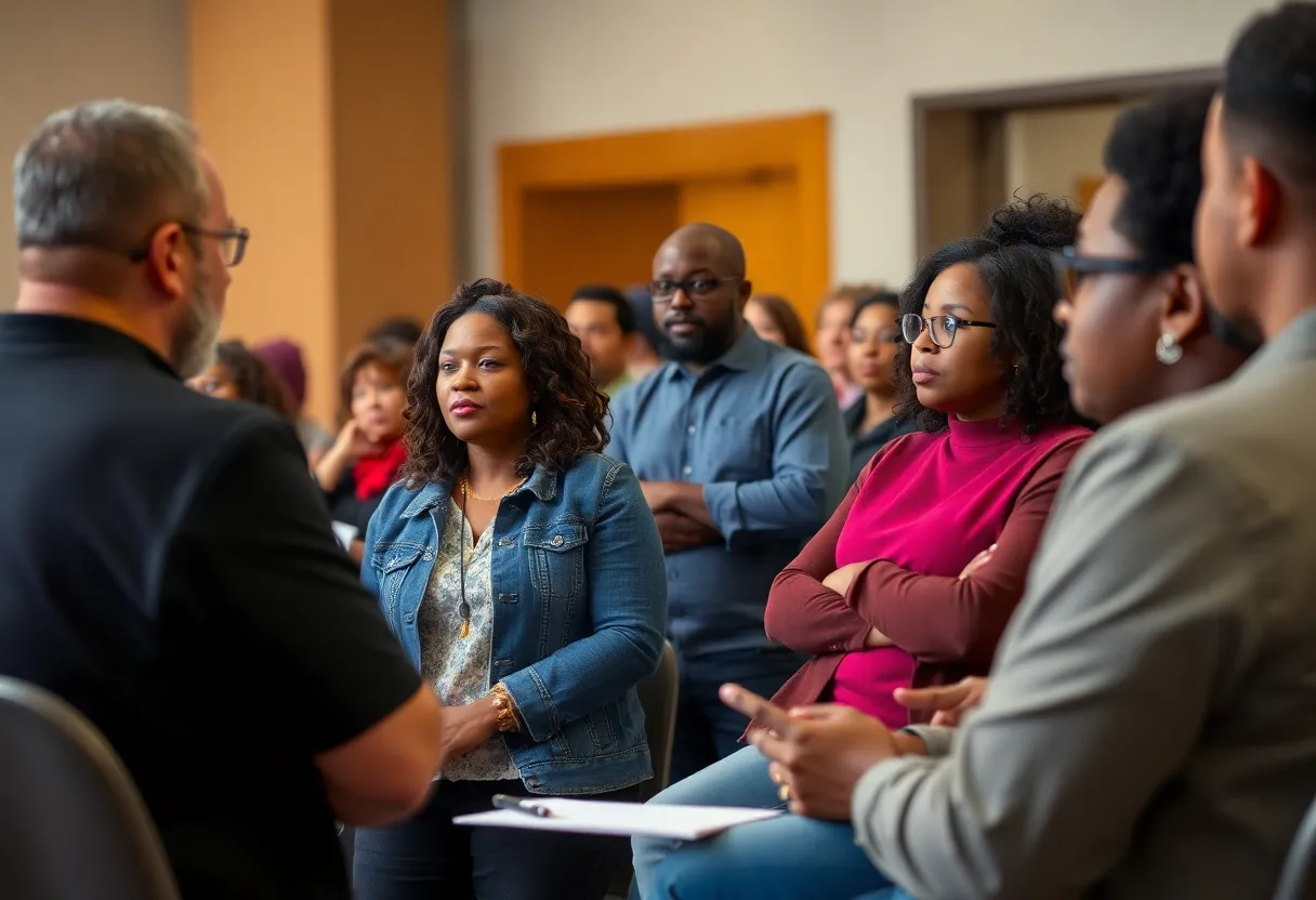 Kansas City residents discussing public safety funding
