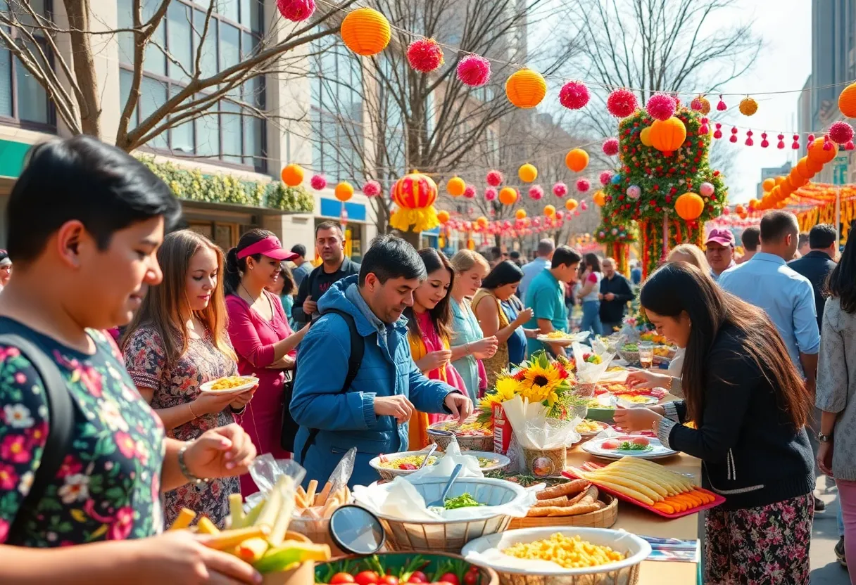 Vibrant multicultural celebration in Kansas City during spring.