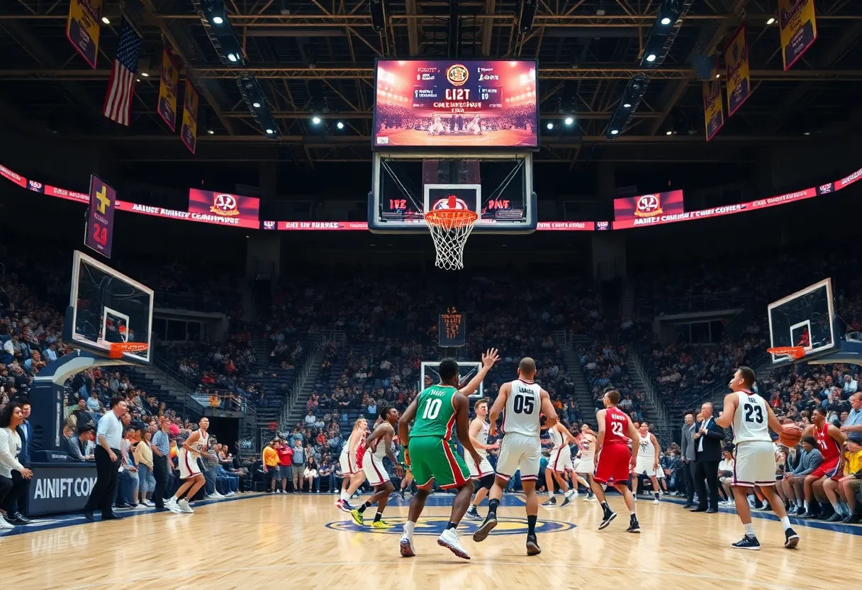 Players in action during a Missouri basketball championship game