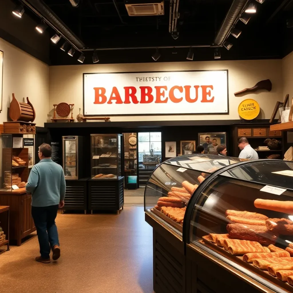 Exhibit at the Kansas City BBQ Museum highlighting local barbecue culture.