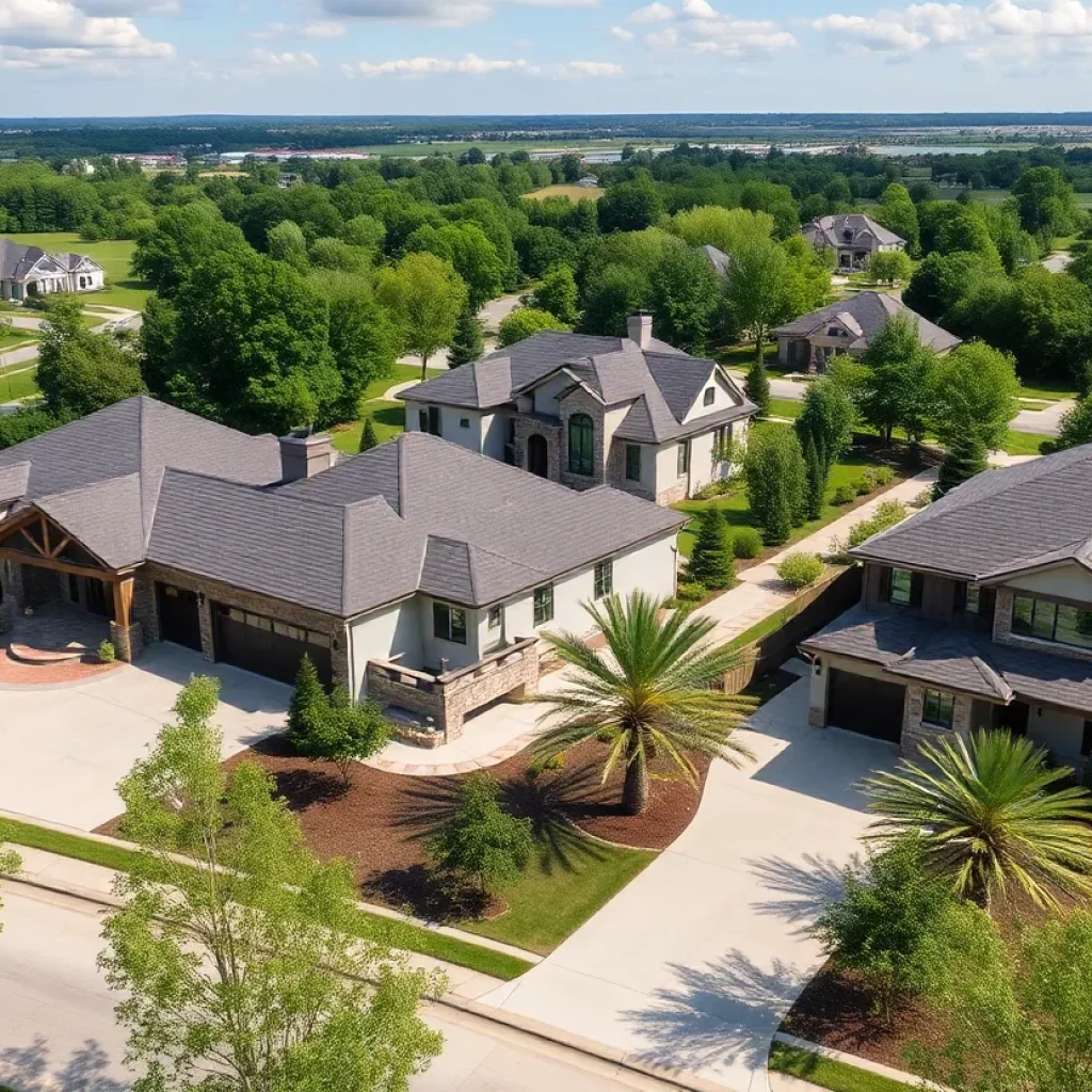 Luxury real estate in a tranquil Kansas City neighborhood